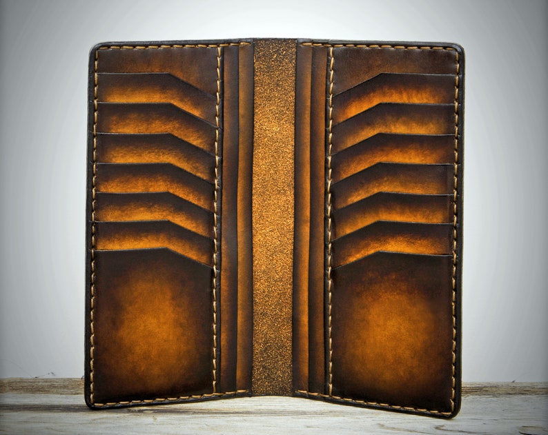 Genuine Leather Cards Holder Top Quality Leather Vertical Etsy