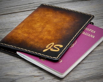 Personalized Passport Cover - Monogram Passport Cover - Leather Passport Cover - Passport Holder - Passport Wallet - Passport Case