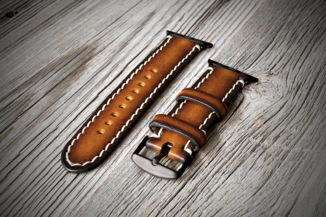 Custom Apple Watch Leather Band: Handmade Italian Straps, Custom