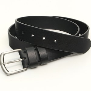 Black Leather Belt, Mens Leather Belt, Womens Leather Belt, Work Belt, Black Leather Belt, Sturdy Belt, Thick Belt, Made in Italy