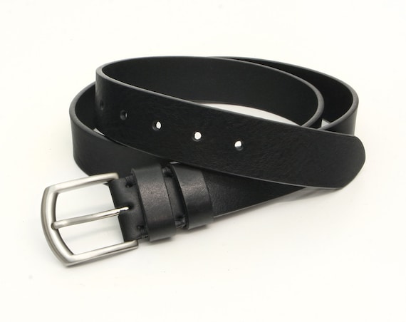 Black Leather Belt Mens Leather Belt Womens Leather Belt | Etsy