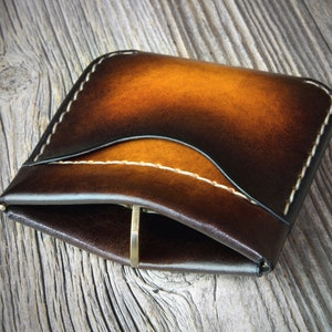 Portamonete in pelle, custodia con cornice da spremere, custodia per monete in pelle, tasca portamonete estensibile, regalo per uomo, regalo di Natale, regalo personalizzato per lui