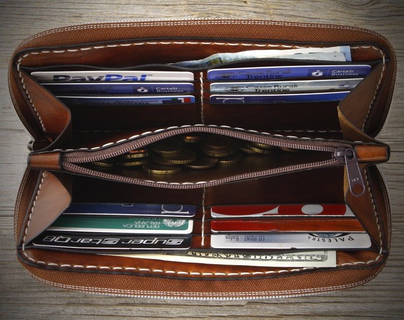 Womens Wallet Zip Made in Italy Wallet Women Leather Wallet Etsy