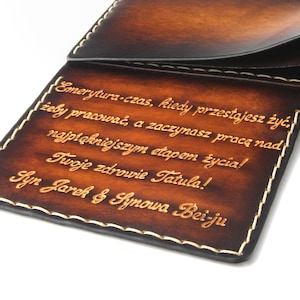 Billetera personalizada para hombres, regalo para él, billetera de cuero para hombres, billetera de cotización, billetera grabada de cotización, billetera de cuero personalizada, regalo de novio