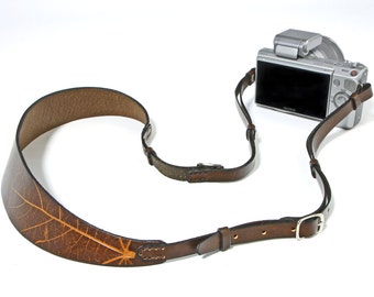 Cinturino Per Fotocamera In Vera Pelle Fatto A Mano Mr.stone Per - Foto 9