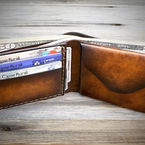 Carteira de couro para homem. Carteira de dólar. Carteira dupla italiana. Carteira masculina em couro. Carteira personalizada. Carteira em couro legítimo. Carteira de presente masculina.