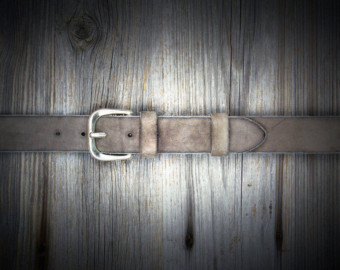 Beige Aged Leather Belt Mens Leather Belt Womens Leather Etsy