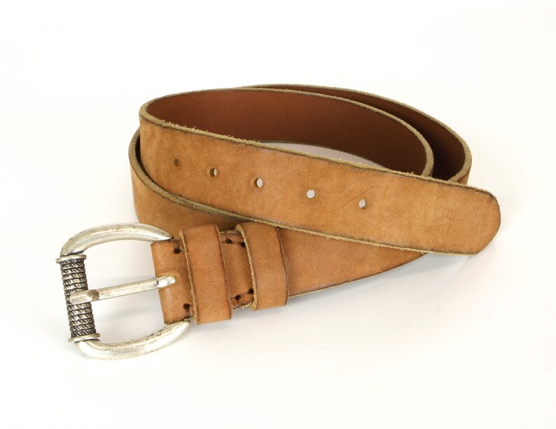 Ocher Aged Leather Belt Mens Leather Belt Womens Leather - Etsy