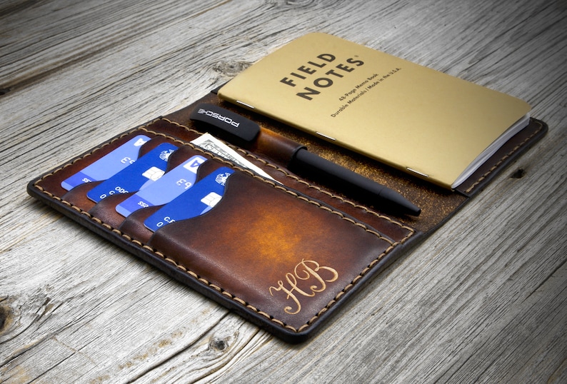Leather Field Notes Wallet, Field Notes Cover with Pen Holder, Moleskine Cover, Passport Leather Wallet, Personalized Passport Cover shops