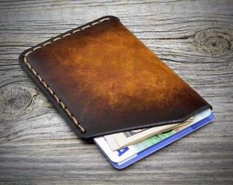 Minimalist Leather Card Holder, Slim Business Cards Case, Creditcard Leather Wallet, Leather Card Pocket, Made in Italy, Father&#39;s day gift