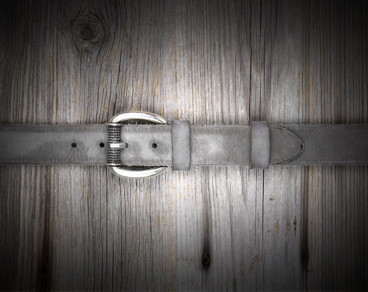 mens grey leather belt