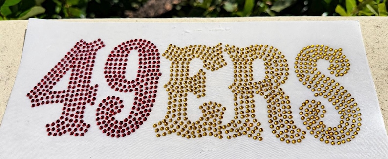 Football Rhinestone Heat Transfer - Etsy