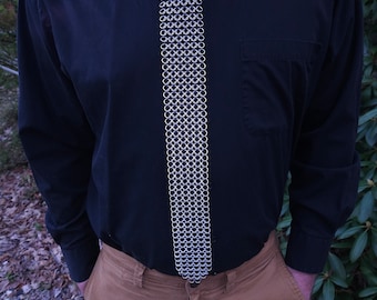 Corbata de malla - Corbata formal de aluminio