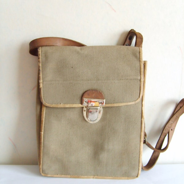 World War II soldier bag, WWII military bag, green canvas bag, USSR, Soviet army bag