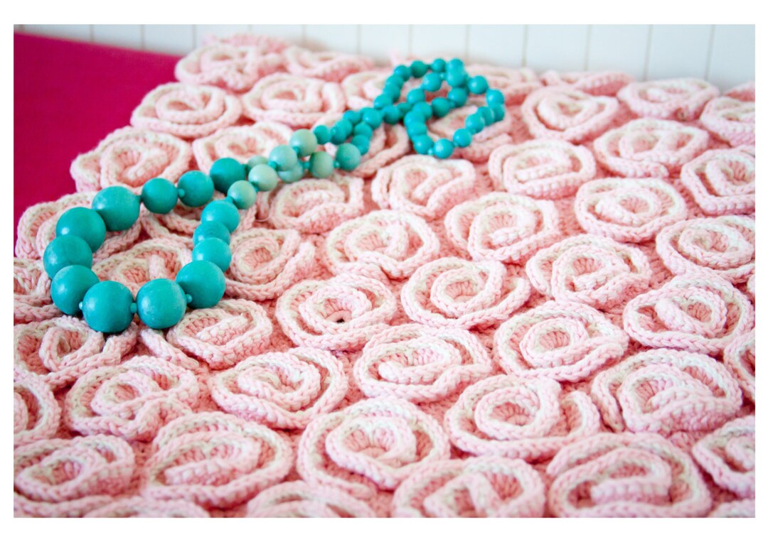 Crochet Baby Blanket Pattern, Unique Rose Blanket, Afghan, Bed Cover ...