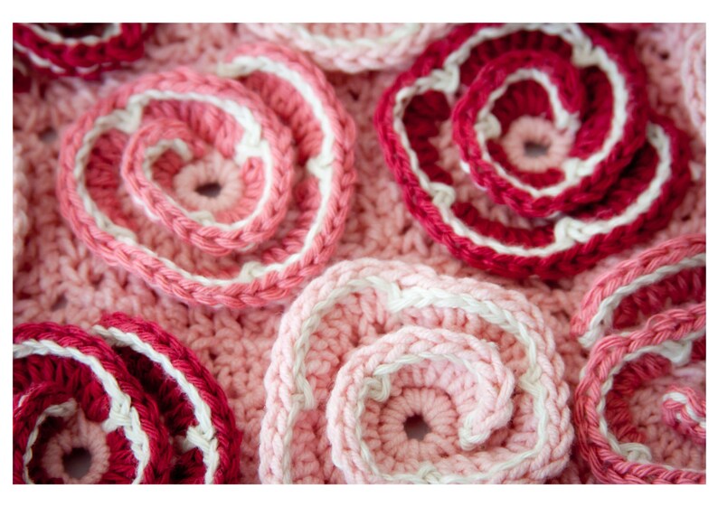 Crochet Baby Blanket Pattern, Unique Rose Blanket, Afghan, Bed Cover ...