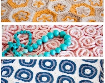 Crochet Baby Blanket Pattern Set of 3, Crochet blanket, Crochet afghan, Crochet bed cover - PDF Crochet PATTERN, Digital file, DIY, Tutorial