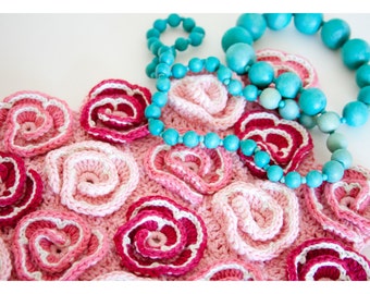 Crochet blanket pattern, ''Unique Rose'' blanket, afghan, bed cover - PDF Crochet PATTERN, Digital file, DIY, Tutorial, Glorious Unique