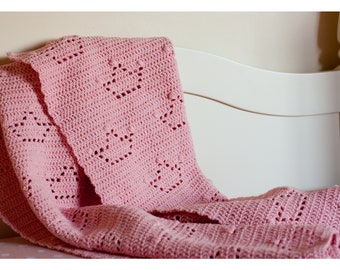Crown Blanket Crochet Pattern, crochet blaket, boys crochet pattern, girls crochet pattern, filet crochet pattern
