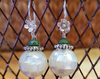 Boucles d'oreilles classiques sobres en perles Shabby Chic