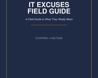 The IT Excuses Field Guide Ebook | Funny Office Humor PDF Book | Corporate Jargon Translated | Instant Digital Download