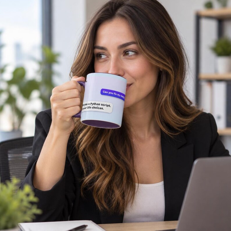 Taza con horario de sueño para programadores de Python, taza de café divertida para programadores, regalo de cumpleaños para desarrolladores, taza sarcástica para programadores, regalo de humor tecnológico imagen 1