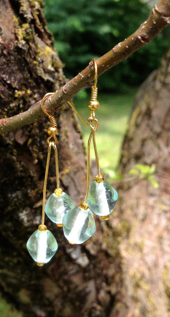 Items similar to Glass Earrings on Etsy