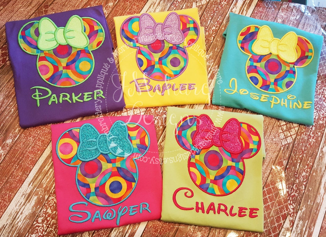 Custom embroidered Disney Inspired Vacation Shirts for the Etsy