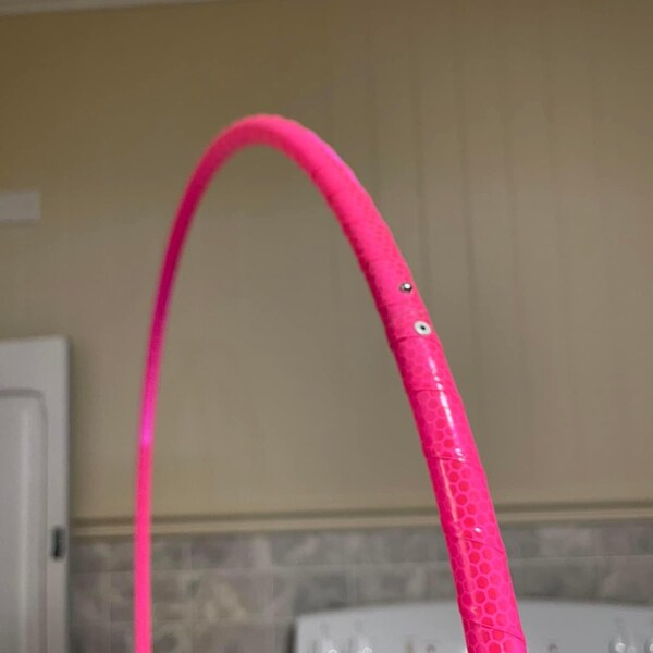 Ready To Ship* 5/8” 30” polypro pink reflective  taped hoop