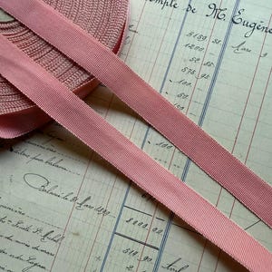 1 Yard Vintage Pink Grosgrain Ribbon Trim - 11/16” width - Petersham