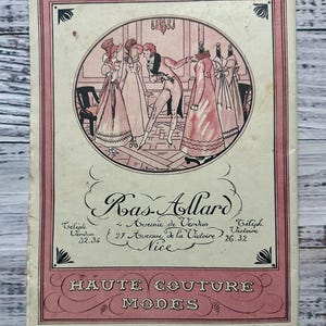 Livret de programmes de théâtre français vintage unique, authentique - Programme de théâtre de casino et publicités - Pages roses rares