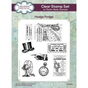 Sello transparente Hodge Podge Creative Expressions Taylor Made Journals de 15 x 20 cm