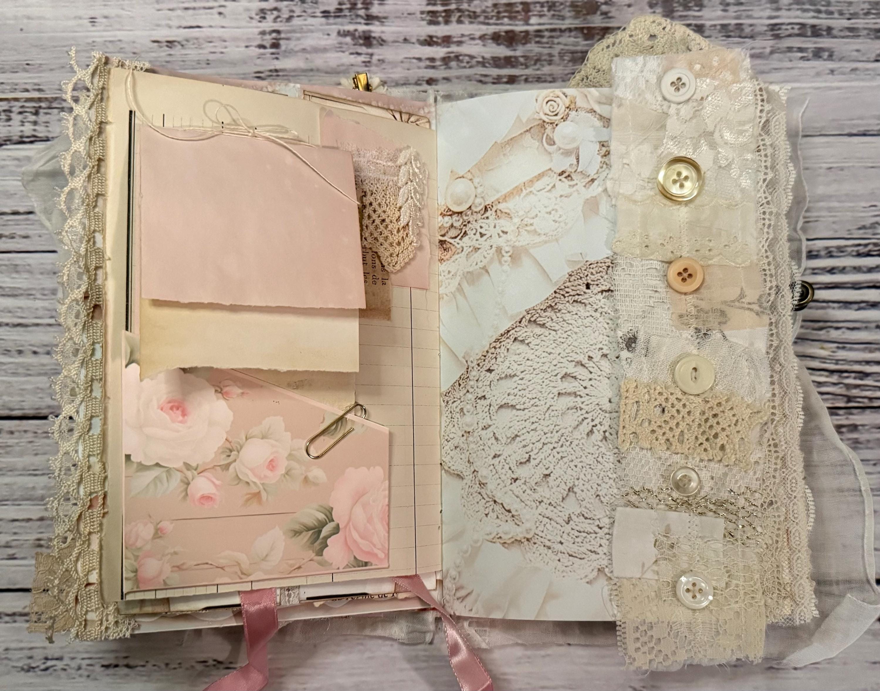 Handmade Shabby Chic Junk Journal With Vintage & Antique Laces and ...