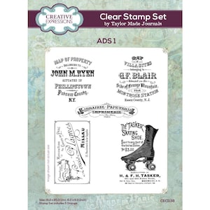 1 Creative Expressions Taylor Made-dagboeken Clear Stamp 6"X8"