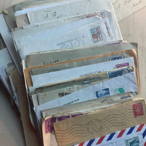 CINQ enveloppes françaises vintage authentiques (enveloppes vides et ouvertes) - Original vintage ou antique pour les journaux indésirables - Sélection aléatoire