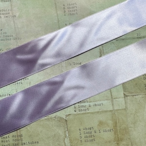 1 Yard Vintage Lavendel Satin Taft Webband Zierband - 3,5 cm Breite