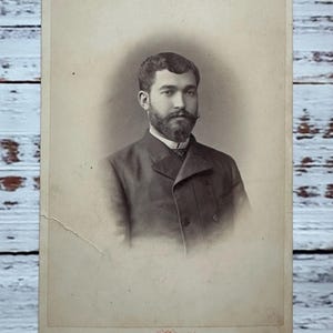 Auténtica tarjeta de gabinete francesa antigua de época: original de época para revistas basura o coleccionistas: 1 tarjeta grande