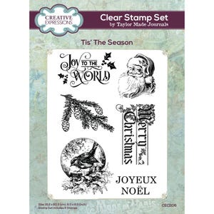 Sello transparente Tis' The Season Creative Expressions Taylor Made Journals de 6" x 8"