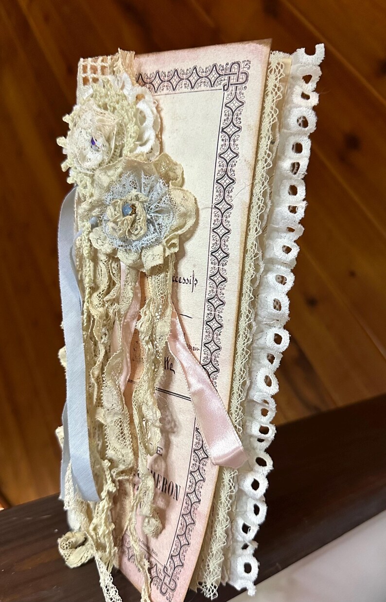 Handmade Junk Journal With Vintage & Antique Laces and Papers - Video ...