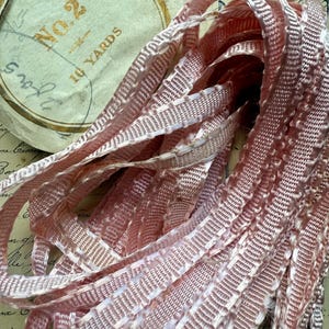 Vintage Pink Weiches Satinband Zierband - 5/16 ”breite - 1 Full Yard