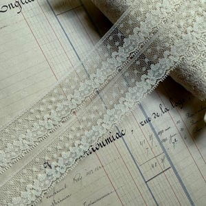 2 Meter weiches gepunktetes Spitzenband - 3 cm Breite - New Old Stock