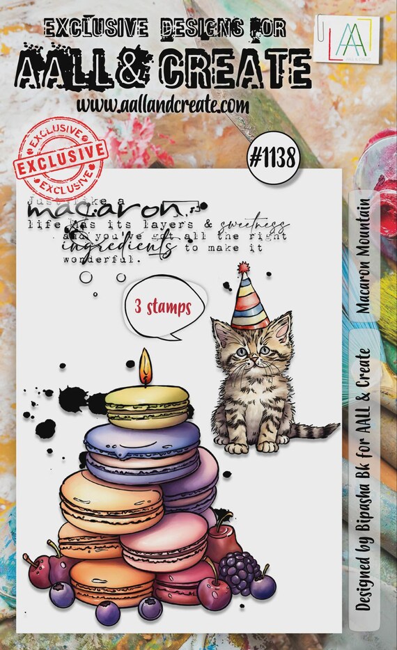 AALL & CREATE社製 マカロンマウンテン A6 スタンプセット - Etsy 日本