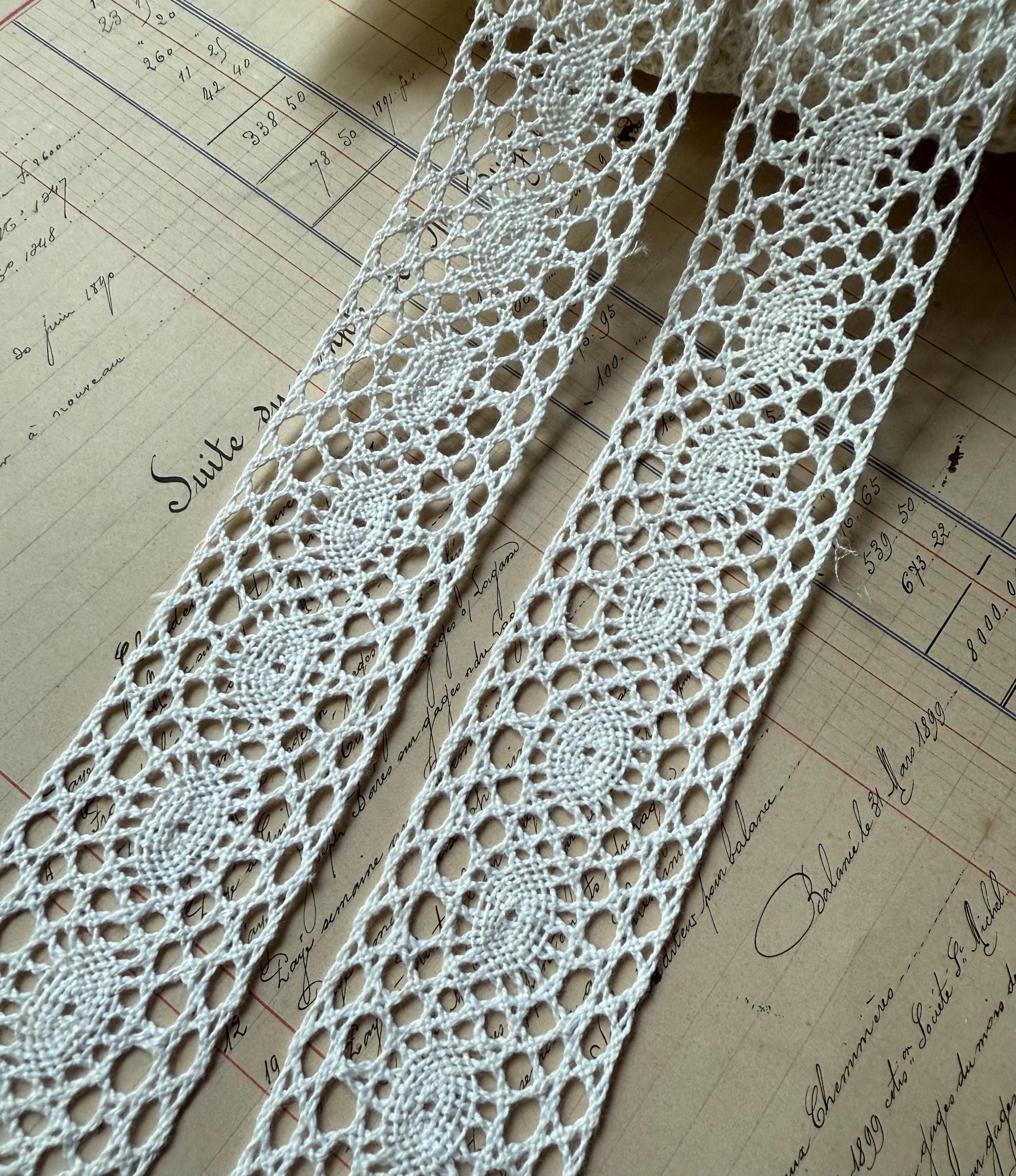 1 Yard Vintage White Crochet Lace Trim - 1 3/4” Width - Etsy