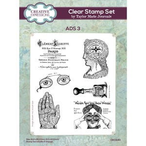 3 Creative Expressions Taylor Made-dagboeken Clear Stamp 6"X8"