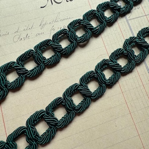1 Yard Vintage Smaragdgrün Fancy Trim - Posamentenborte - Aus Frankreich importiert - 2,2 cm Breite