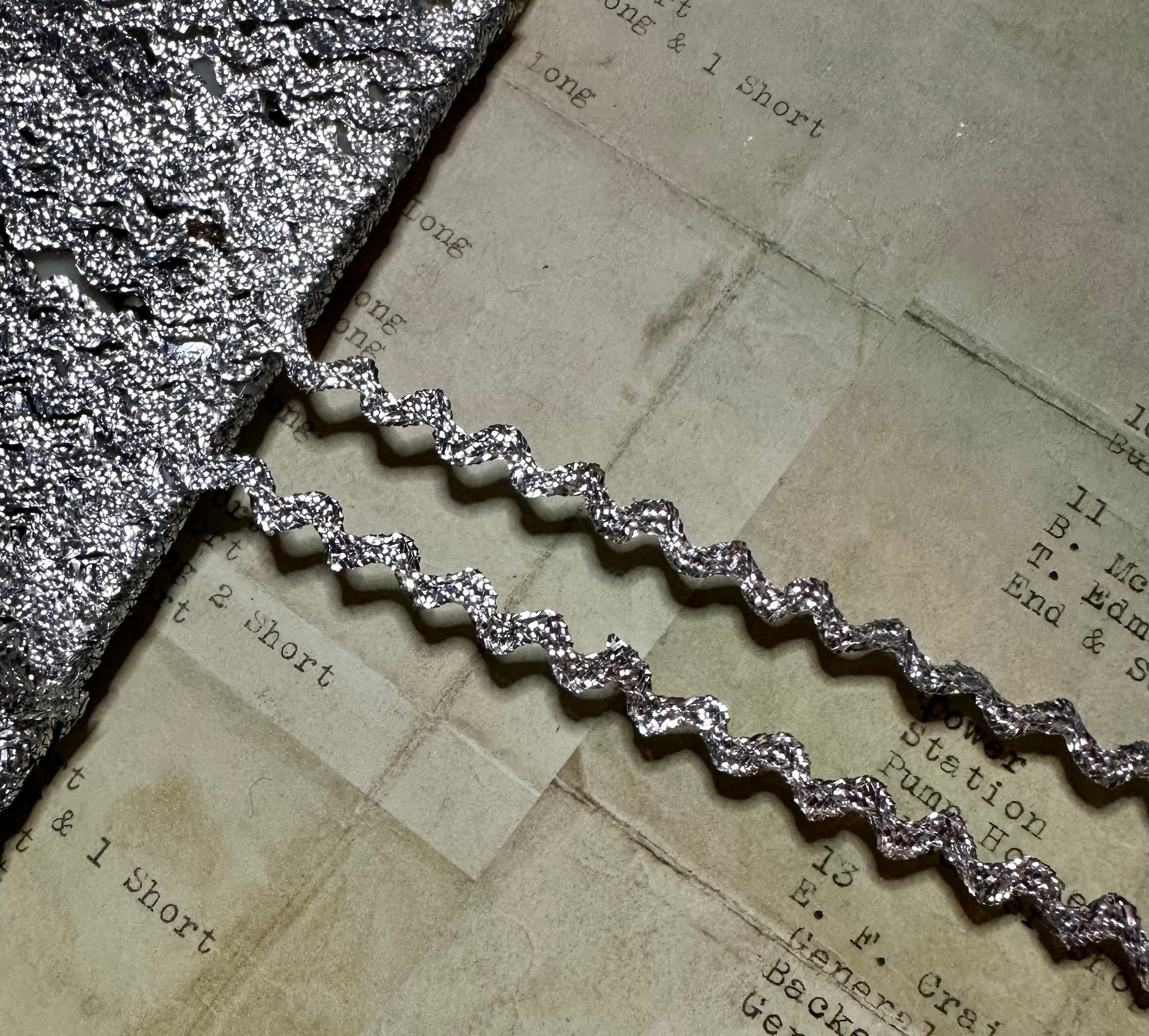 2 Yards 1/4” Vintage Silver Ric Rac Trim Non Tarnish - Etsy