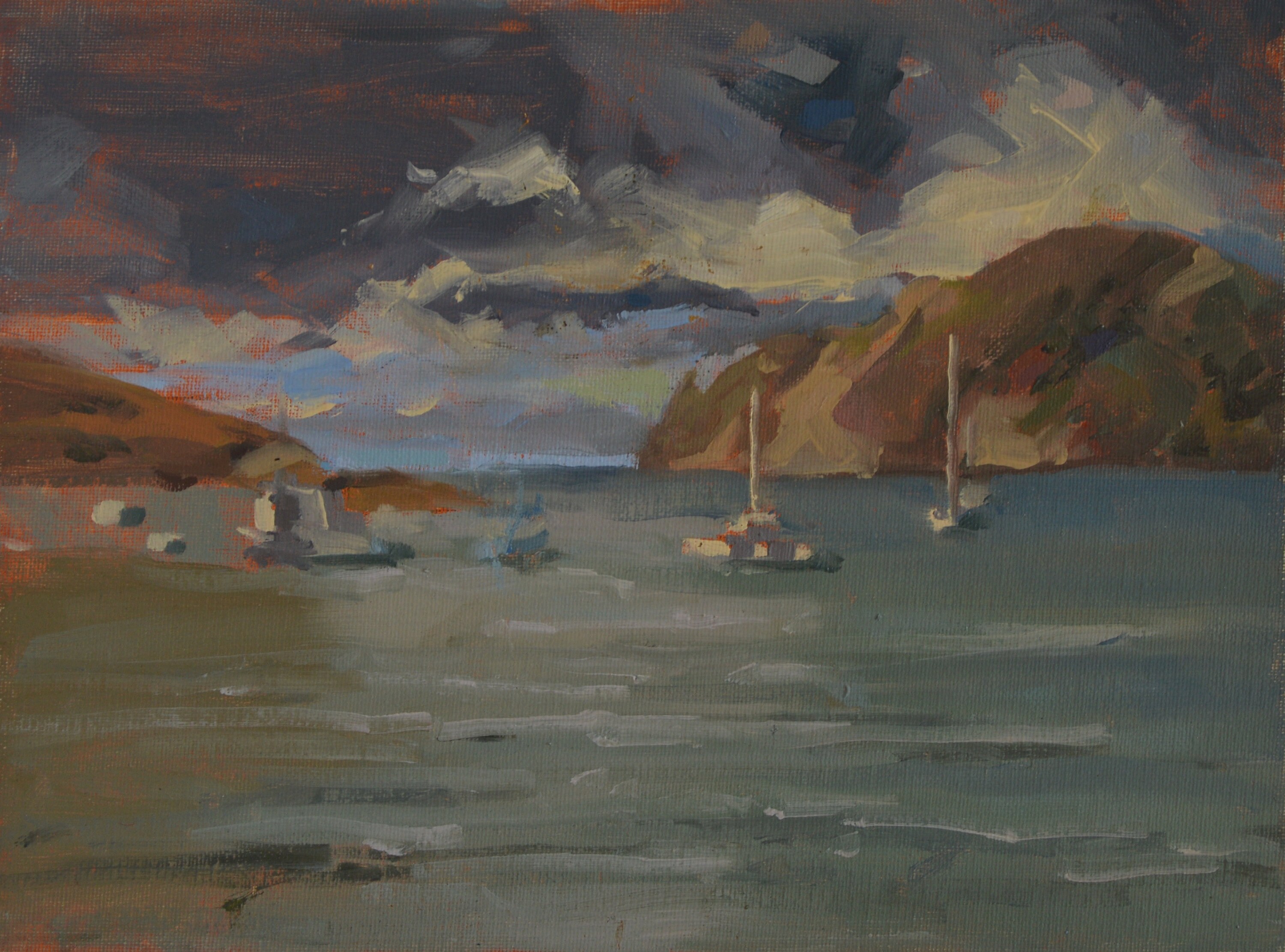 Catalina Storm Rain Ocean Sea Sailing Boat Water Etsy