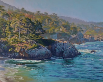 Carmel - Pacific Coast - Seascape - Carmel by the sea -  California - Coast - Ocean - Seaside - Impressionism - Plein Air - Oil Painting