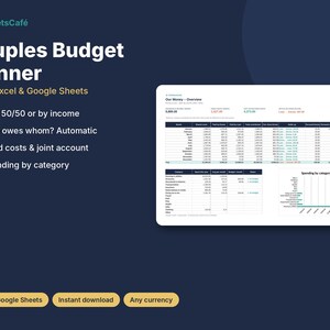 Agenda di bilancio per coppie 2027 | Monitoraggio delle spese condivise | Divisione delle bollette in base al reddito | Conto corrente cointestato | Modello Excel per Google Sheets