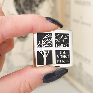 Wuthering Heights Enamel Pin - Gothic Literature Collection - Emily Bronte Quote-  Book Lover Gift